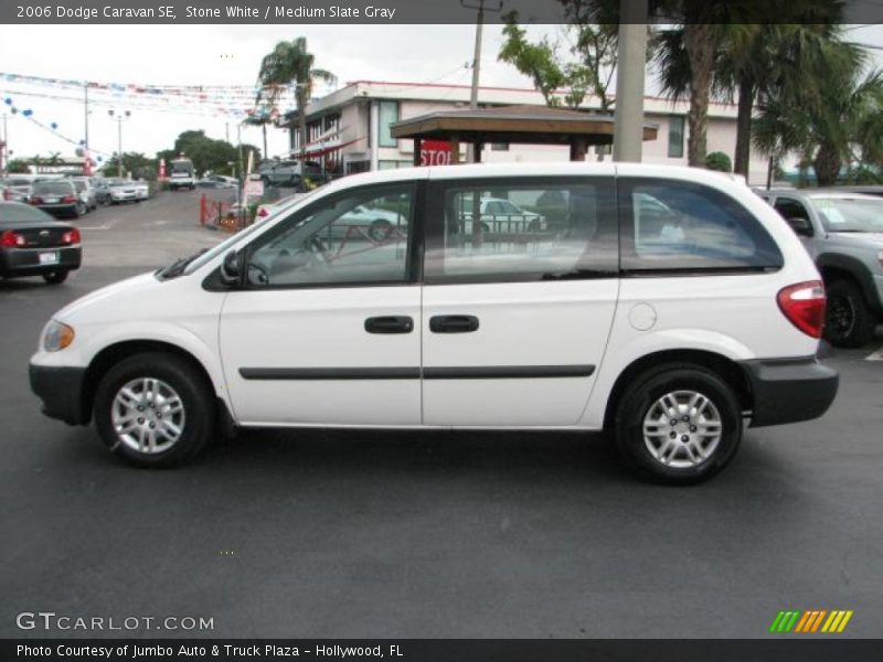 Stone White / Medium Slate Gray 2006 Dodge Caravan SE