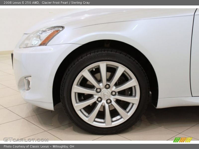 Glacier Frost Pearl / Sterling Gray 2008 Lexus IS 250 AWD