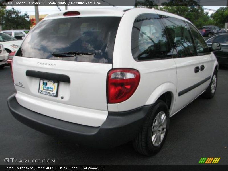Stone White / Medium Slate Gray 2006 Dodge Caravan SE