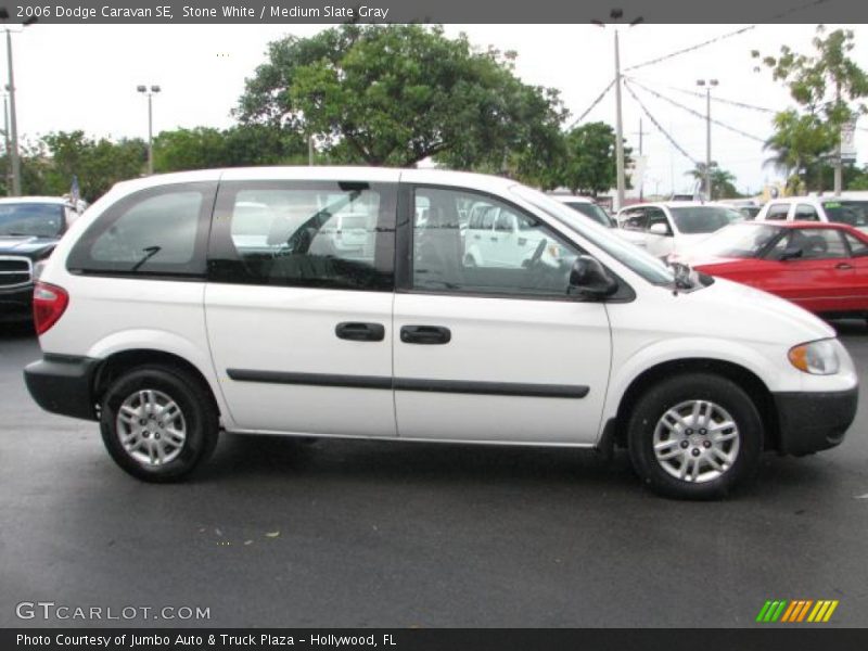 Stone White / Medium Slate Gray 2006 Dodge Caravan SE