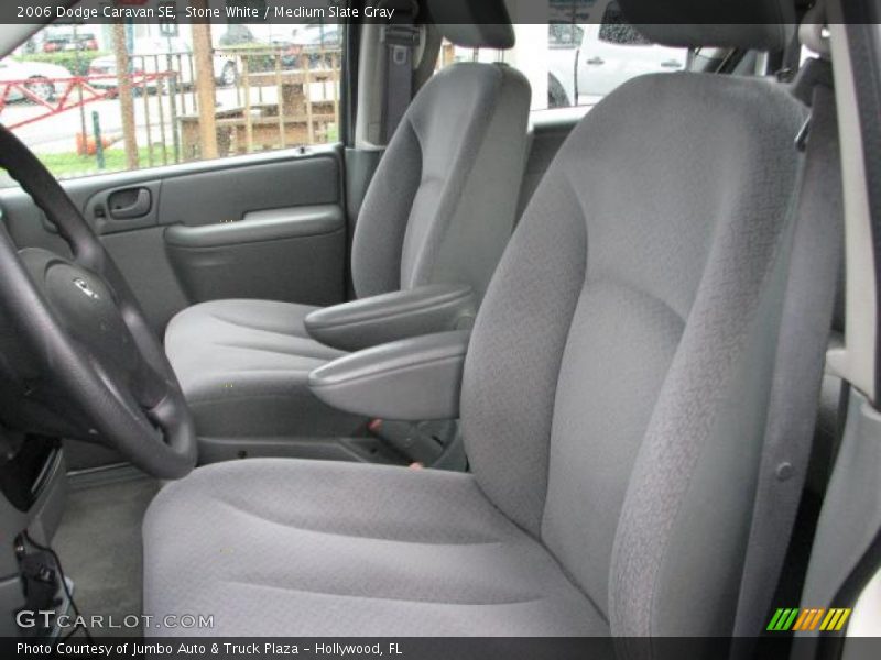 Stone White / Medium Slate Gray 2006 Dodge Caravan SE