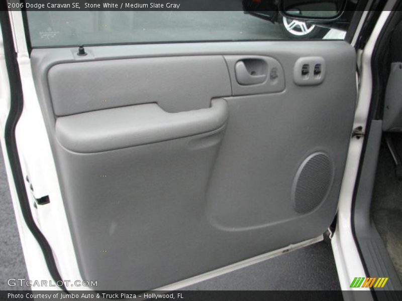 Stone White / Medium Slate Gray 2006 Dodge Caravan SE