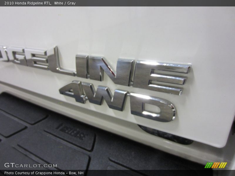 White / Gray 2010 Honda Ridgeline RTL