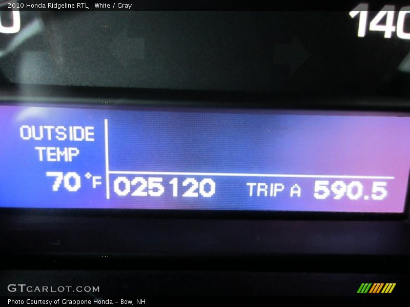 White / Gray 2010 Honda Ridgeline RTL