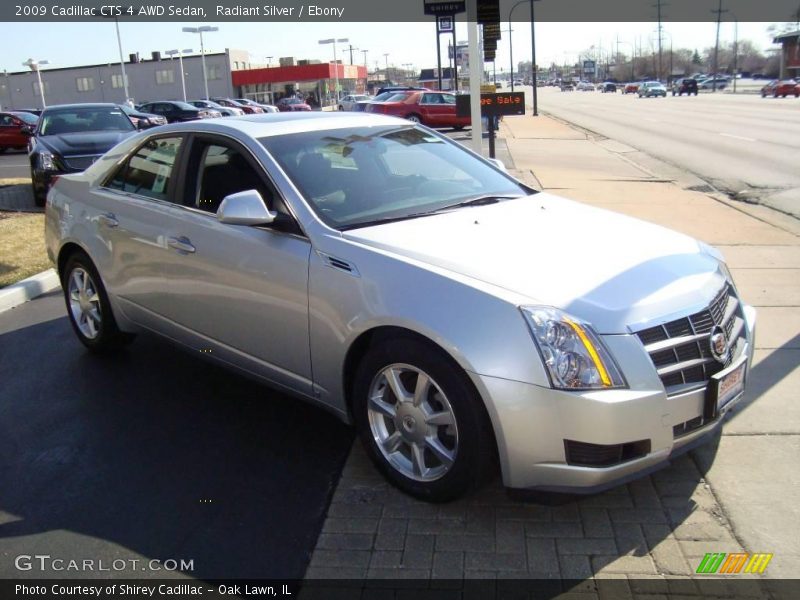 Radiant Silver / Ebony 2009 Cadillac CTS 4 AWD Sedan