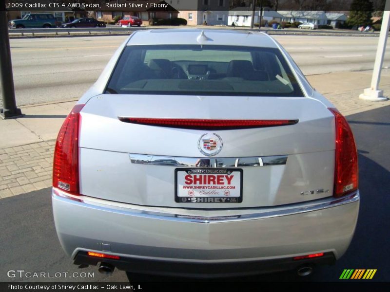 Radiant Silver / Ebony 2009 Cadillac CTS 4 AWD Sedan