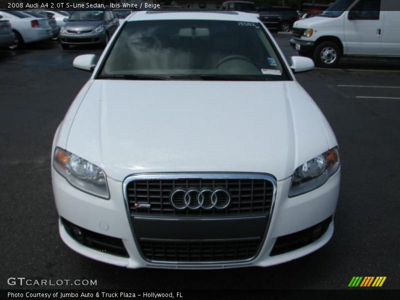 Ibis White / Beige 2008 Audi A4 2.0T S-Line Sedan