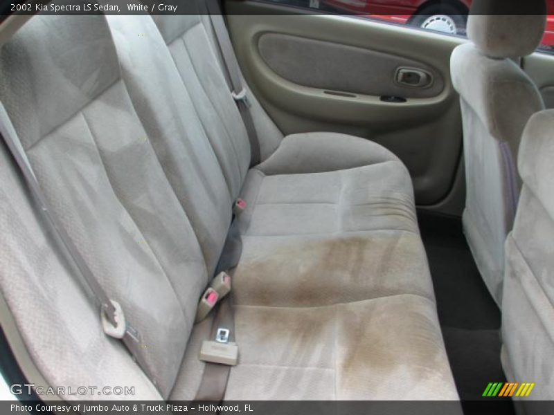 White / Gray 2002 Kia Spectra LS Sedan