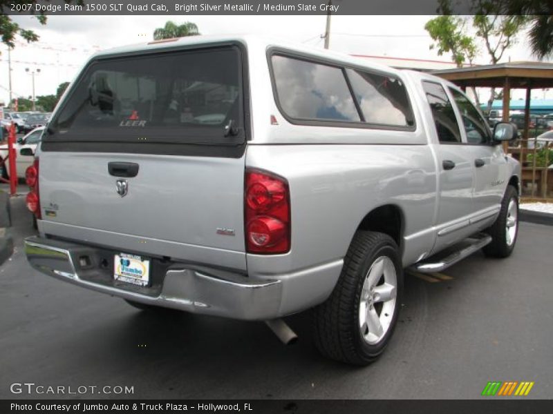 Bright Silver Metallic / Medium Slate Gray 2007 Dodge Ram 1500 SLT Quad Cab