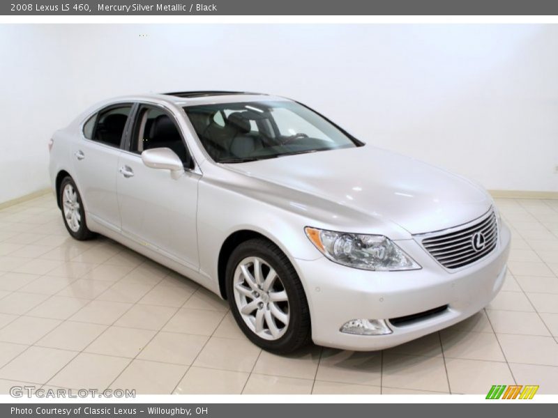 Mercury Silver Metallic / Black 2008 Lexus LS 460
