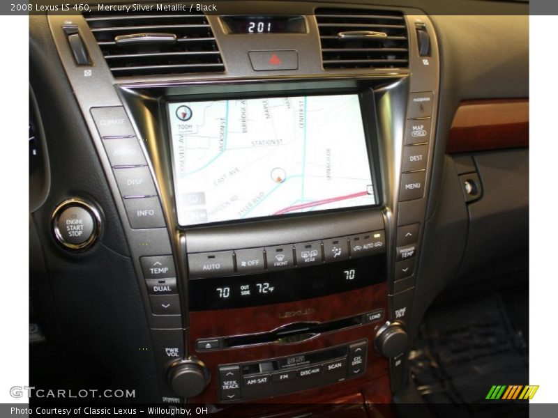 Mercury Silver Metallic / Black 2008 Lexus LS 460