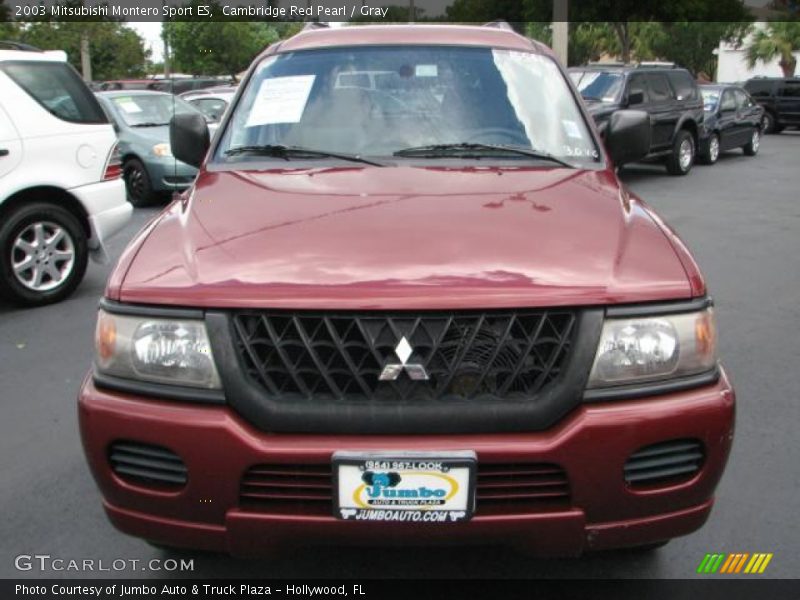 Cambridge Red Pearl / Gray 2003 Mitsubishi Montero Sport ES
