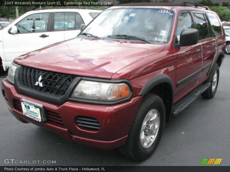 Cambridge Red Pearl / Gray 2003 Mitsubishi Montero Sport ES
