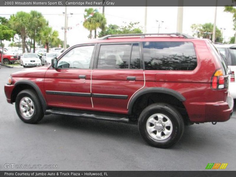 Cambridge Red Pearl / Gray 2003 Mitsubishi Montero Sport ES