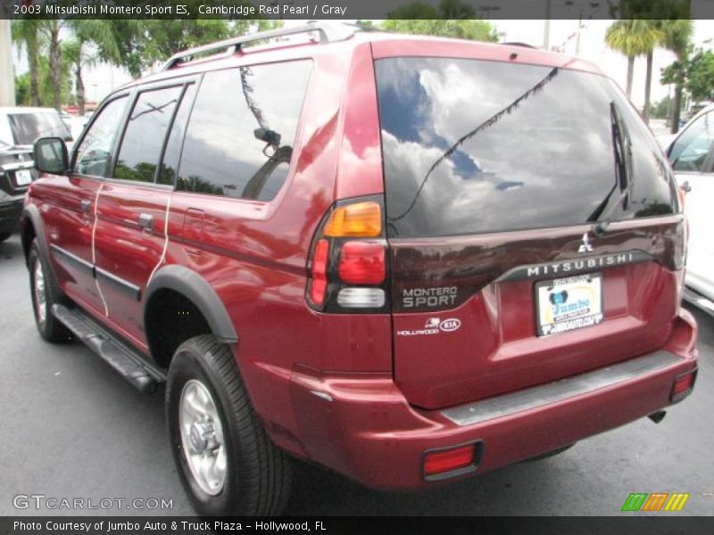 Cambridge Red Pearl / Gray 2003 Mitsubishi Montero Sport ES