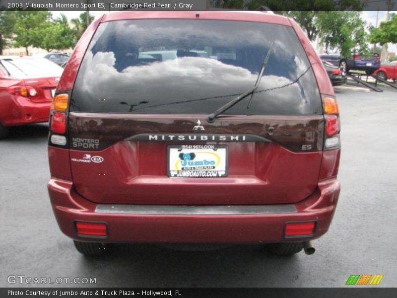 Cambridge Red Pearl / Gray 2003 Mitsubishi Montero Sport ES