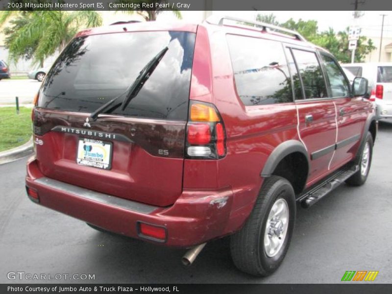 Cambridge Red Pearl / Gray 2003 Mitsubishi Montero Sport ES
