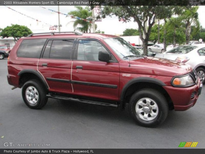 Cambridge Red Pearl / Gray 2003 Mitsubishi Montero Sport ES
