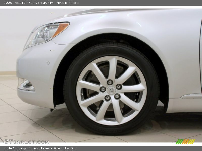 Mercury Silver Metallic / Black 2008 Lexus LS 460