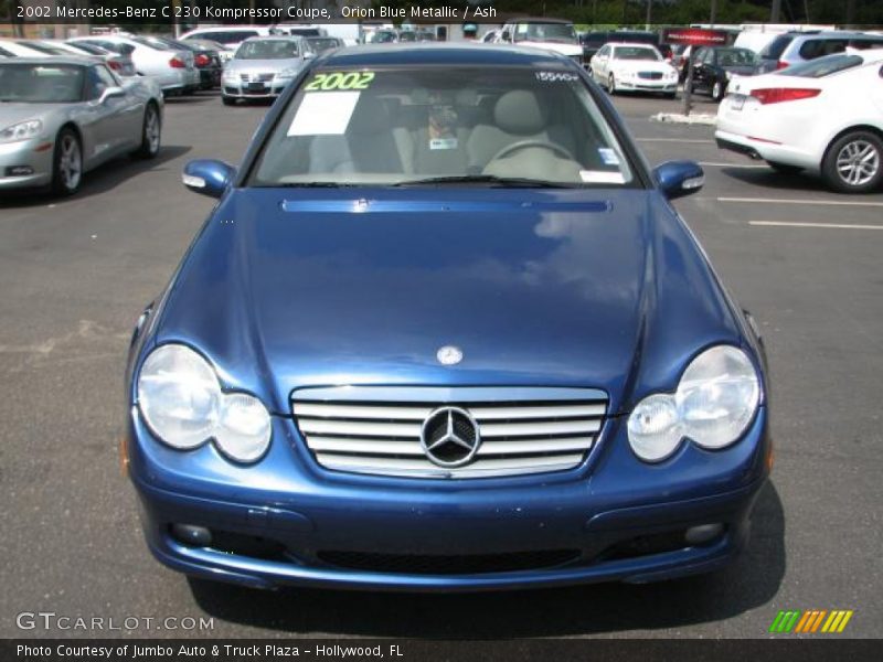 Orion Blue Metallic / Ash 2002 Mercedes-Benz C 230 Kompressor Coupe