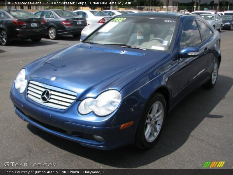 Orion Blue Metallic / Ash 2002 Mercedes-Benz C 230 Kompressor Coupe