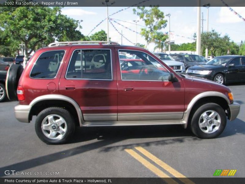 Pepper Red / Brown 2002 Kia Sportage