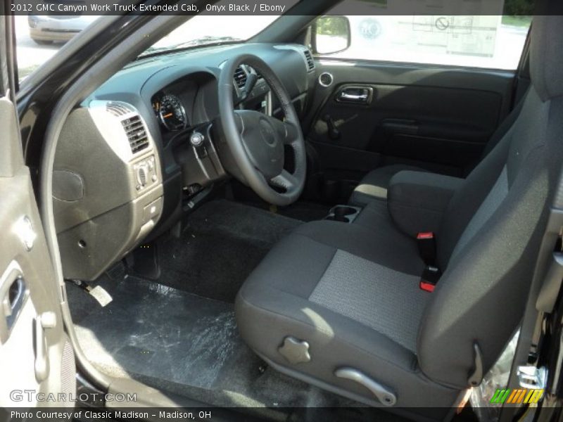  2012 Canyon Work Truck Extended Cab Ebony Interior