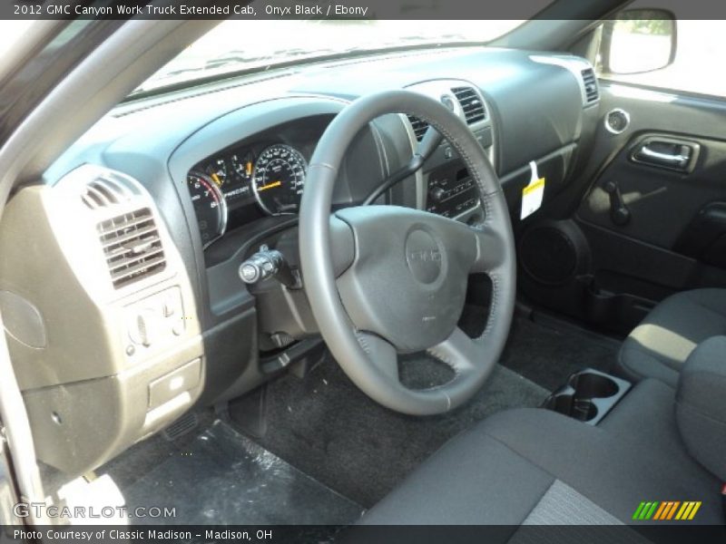 Ebony Interior - 2012 Canyon Work Truck Extended Cab 