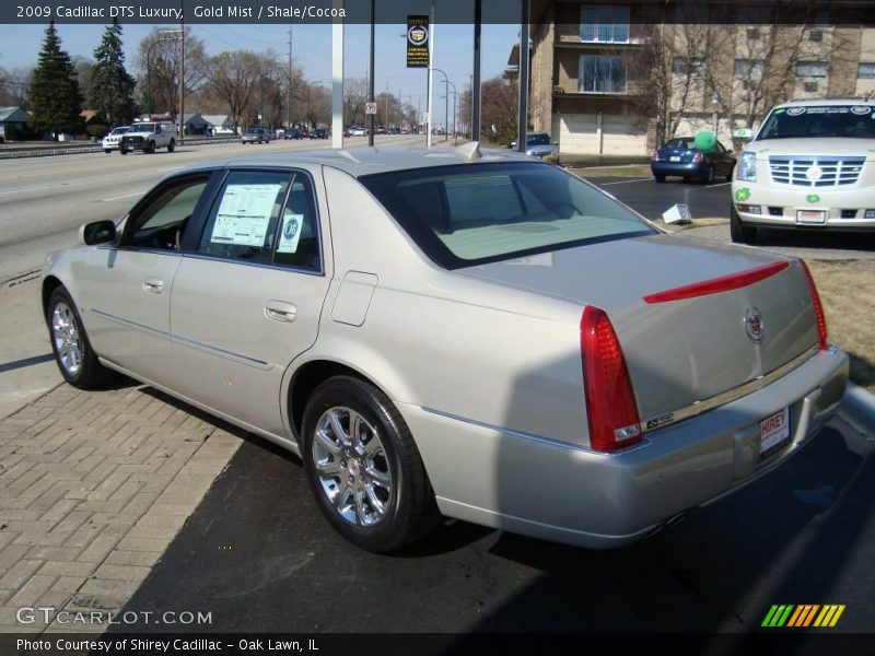 Gold Mist / Shale/Cocoa 2009 Cadillac DTS Luxury