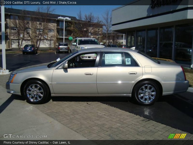 Gold Mist / Shale/Cocoa 2009 Cadillac DTS Luxury