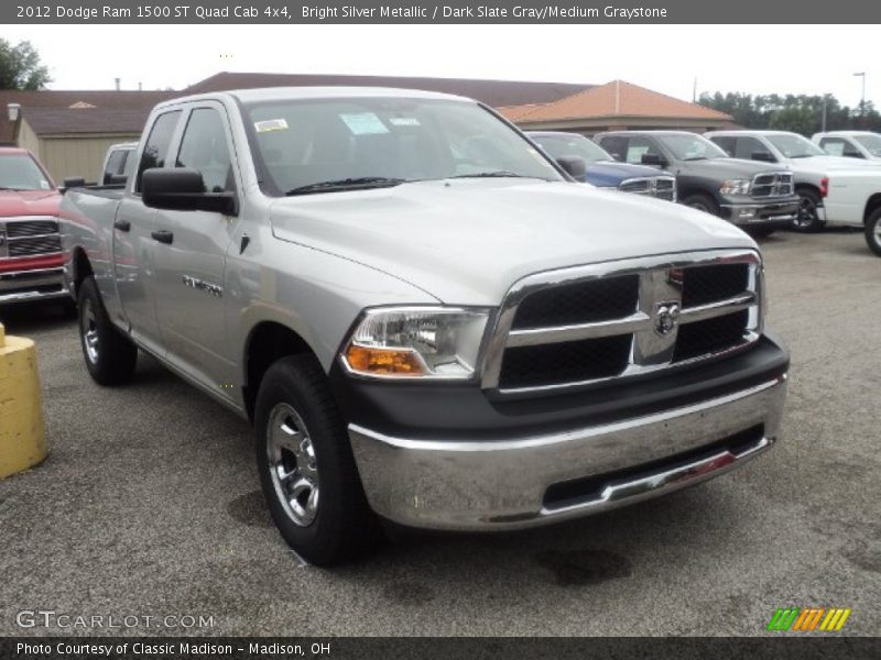 Bright Silver Metallic / Dark Slate Gray/Medium Graystone 2012 Dodge Ram 1500 ST Quad Cab 4x4