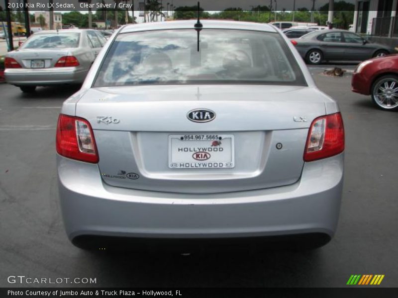 Clear Silver / Gray 2010 Kia Rio LX Sedan