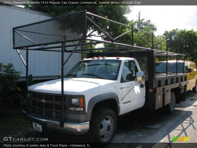 Summit White / Medium Gray 2001 Chevrolet Silverado 3500 Regular Cab Chassis Commercial