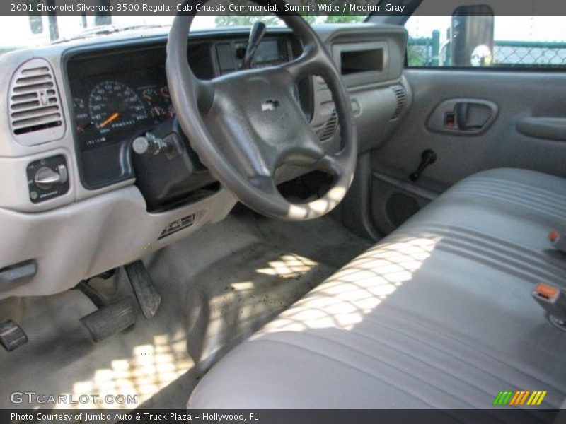 Summit White / Medium Gray 2001 Chevrolet Silverado 3500 Regular Cab Chassis Commercial