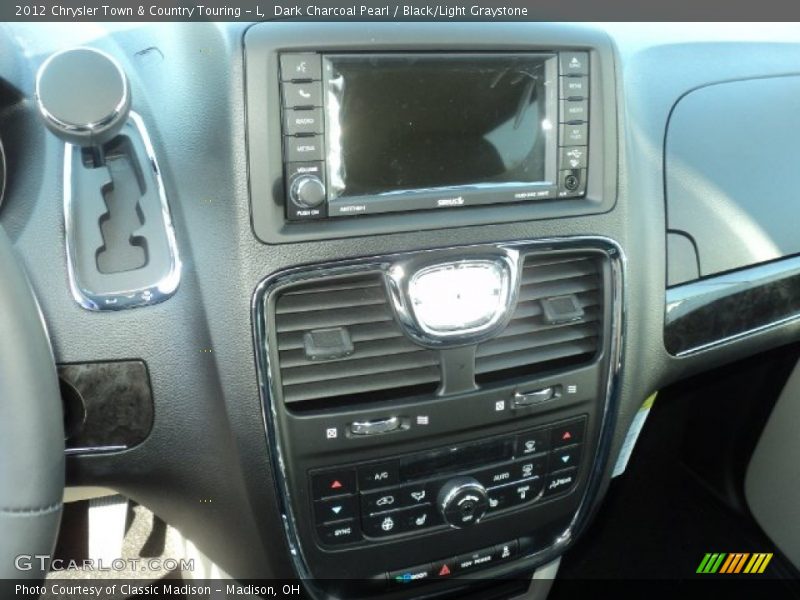 Dark Charcoal Pearl / Black/Light Graystone 2012 Chrysler Town & Country Touring - L
