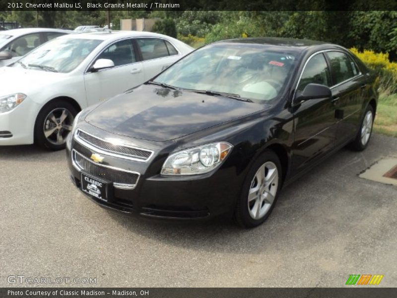 Black Granite Metallic / Titanium 2012 Chevrolet Malibu LS