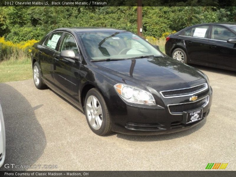 Black Granite Metallic / Titanium 2012 Chevrolet Malibu LS
