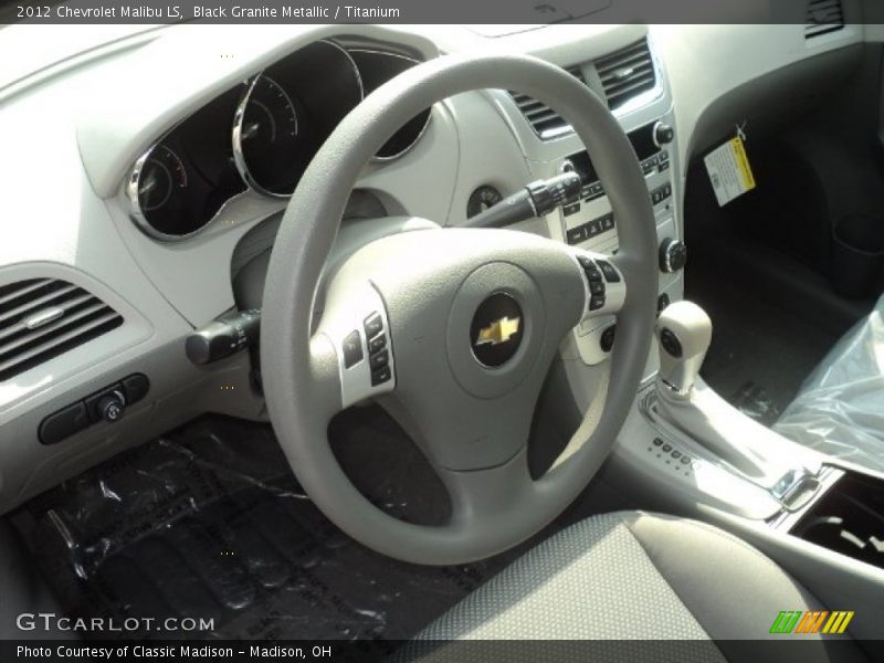 Black Granite Metallic / Titanium 2012 Chevrolet Malibu LS