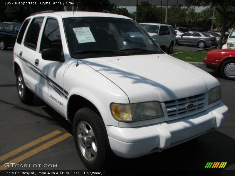 Crystal White / Gray 1997 Kia Sportage