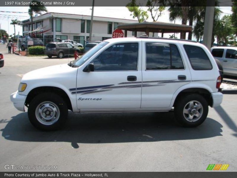 Crystal White / Gray 1997 Kia Sportage