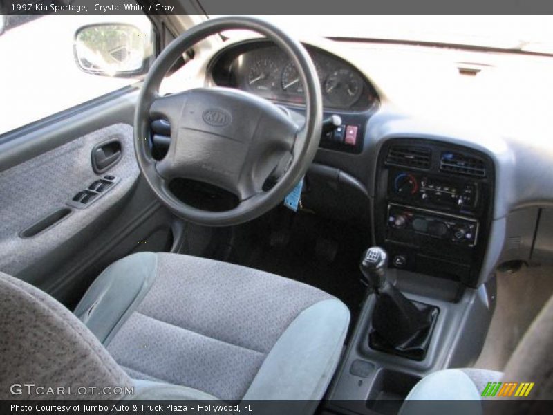 Crystal White / Gray 1997 Kia Sportage