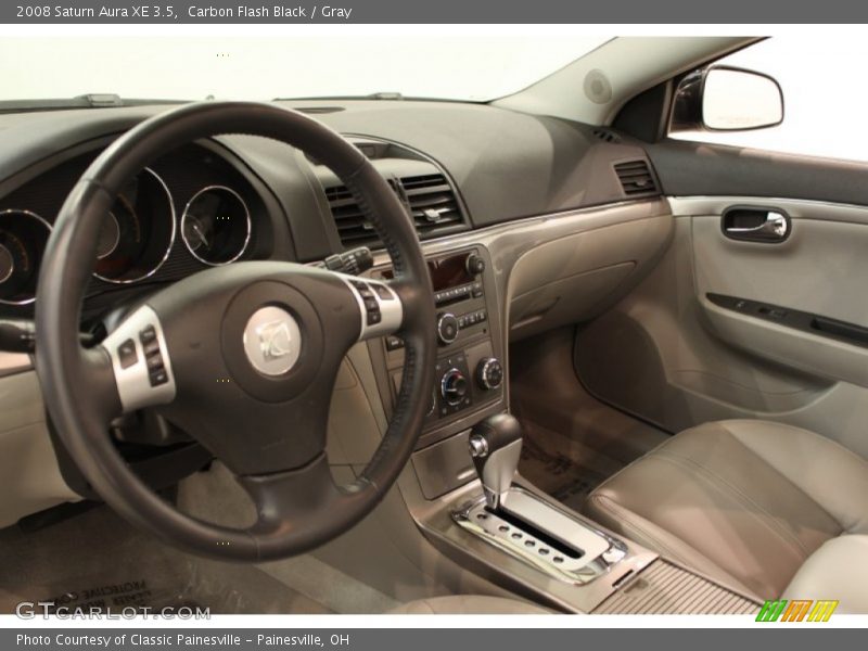Carbon Flash Black / Gray 2008 Saturn Aura XE 3.5