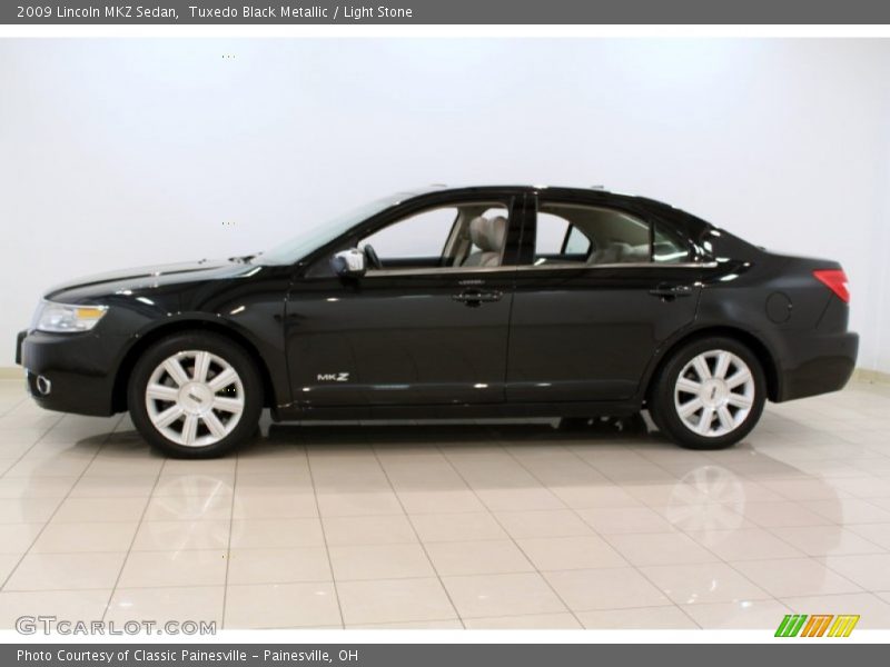 Tuxedo Black Metallic / Light Stone 2009 Lincoln MKZ Sedan