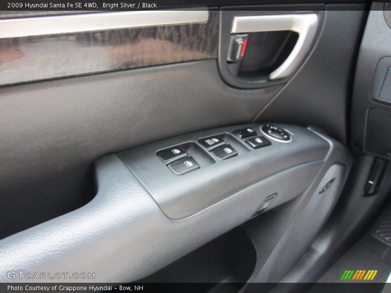Bright Silver / Black 2009 Hyundai Santa Fe SE 4WD