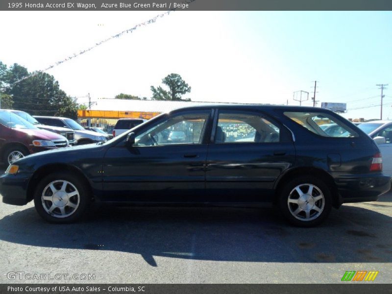 Azure Blue Green Pearl / Beige 1995 Honda Accord EX Wagon