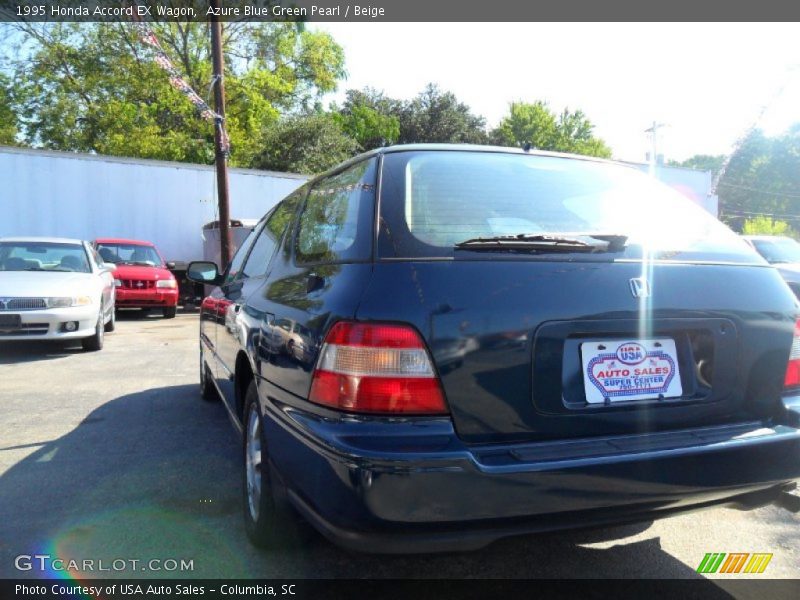 Azure Blue Green Pearl / Beige 1995 Honda Accord EX Wagon