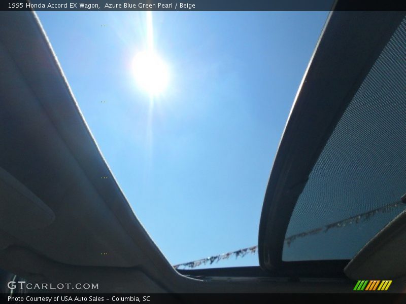 Azure Blue Green Pearl / Beige 1995 Honda Accord EX Wagon