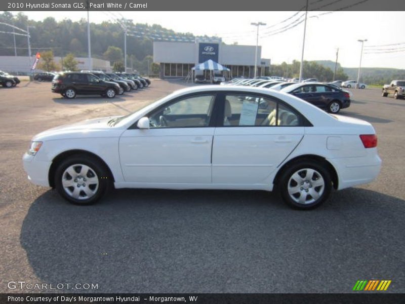 Pearl White / Camel 2010 Hyundai Sonata GLS