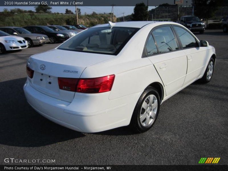Pearl White / Camel 2010 Hyundai Sonata GLS