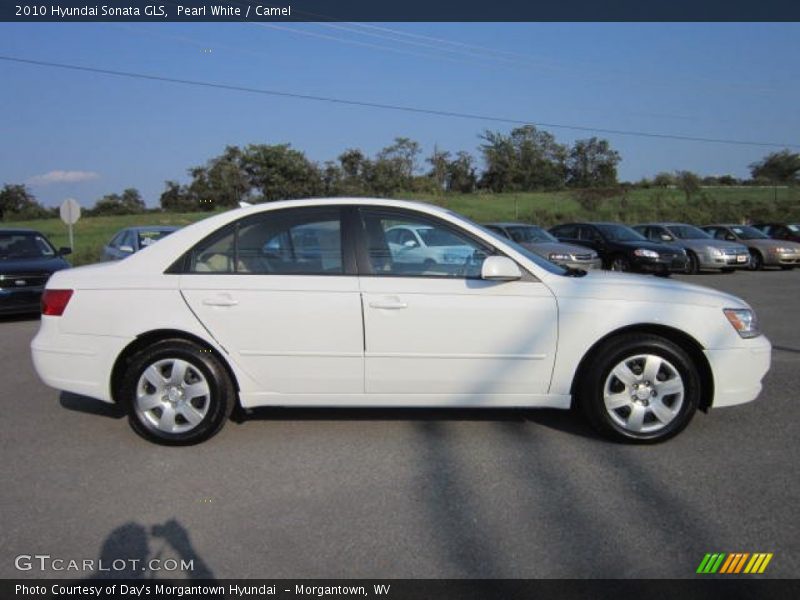 Pearl White / Camel 2010 Hyundai Sonata GLS